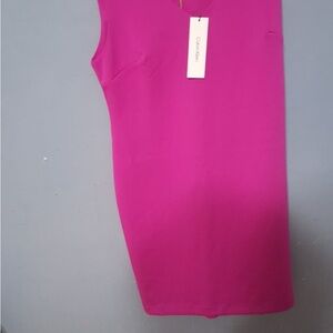 Calvin Klein Fuchsia Ruffle Dress
